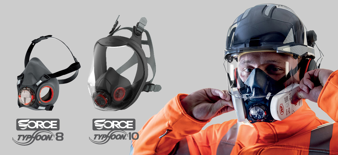 PressToCheck™ filters are compatible with the Force™8 Half-Mask and Force™10 Full-face mask