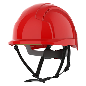 EVOLite® Linesman Safety Helmet - Wheel Ratchet - Vented - Red