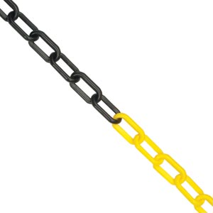 6mm Chain - 25m Length - Yellow / Black