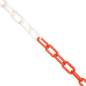 6mm Chain - 25m Length - Red / White