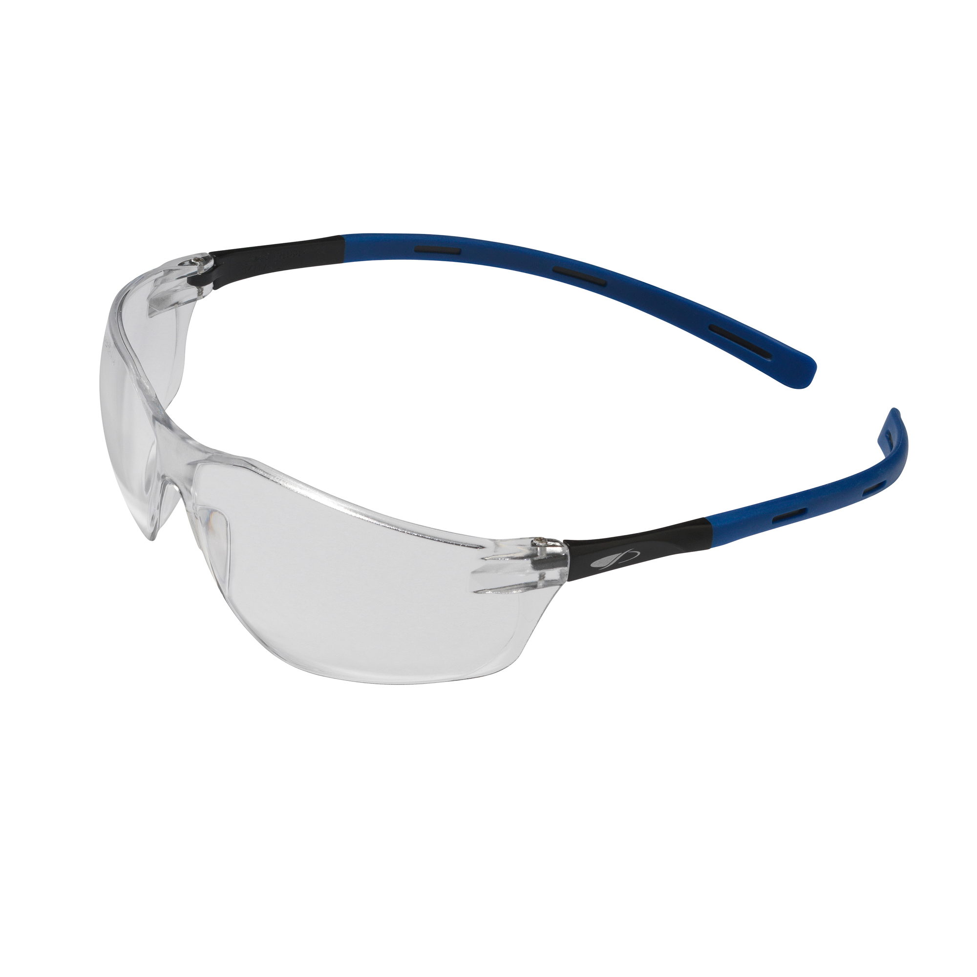 Rigi™ Lightweight Safety Specs - Clear UV385 Lenses - Black/Blue Frames