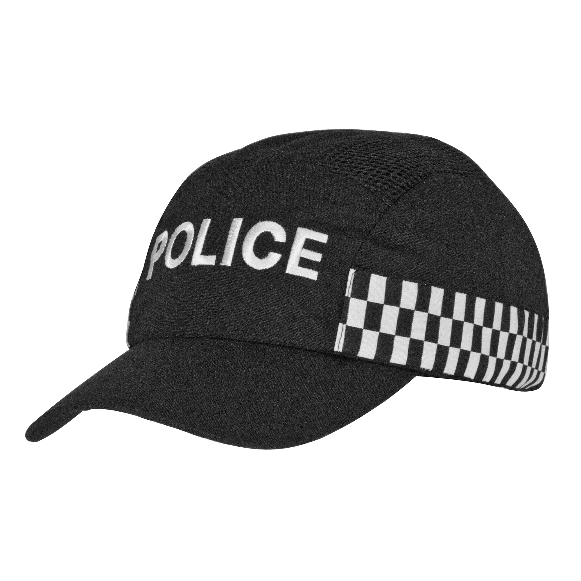 Hardcap™ A1+ Bump Cap - 7cm Peak - Black / Police Check