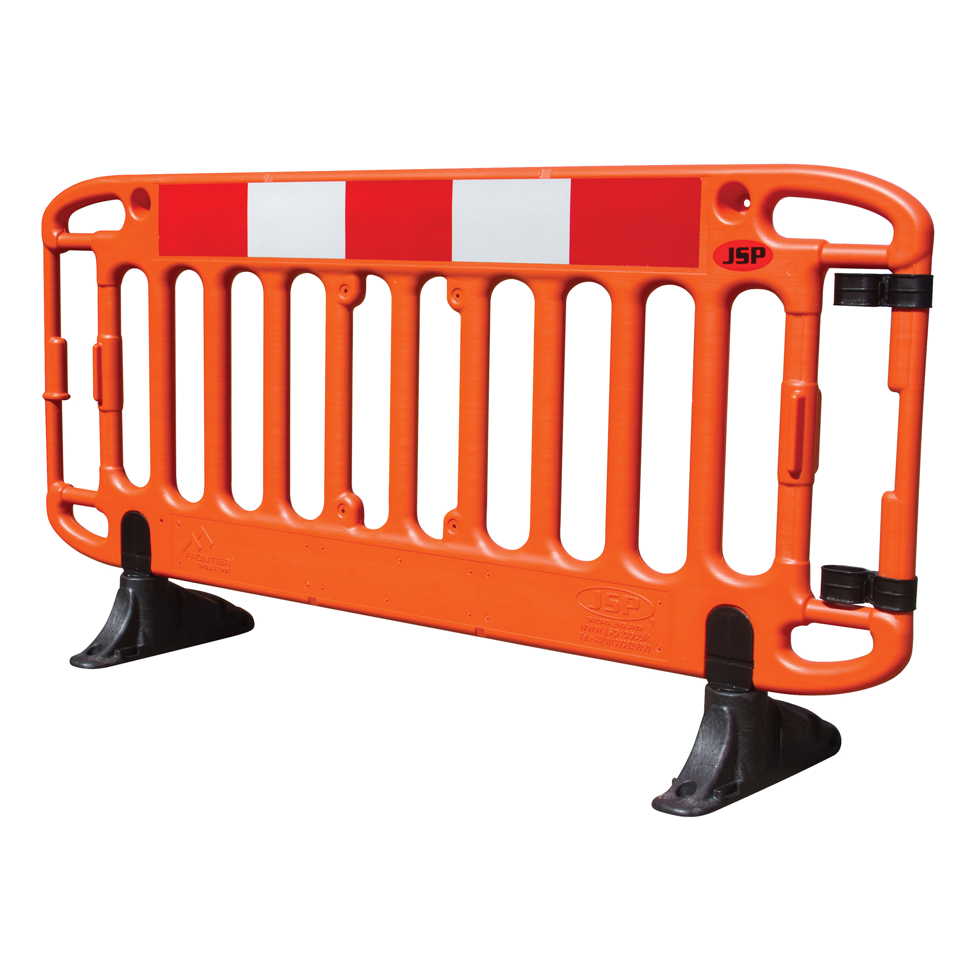 Frontier® 2m Blow Moulded Road Traffic Barrier with Black Anti